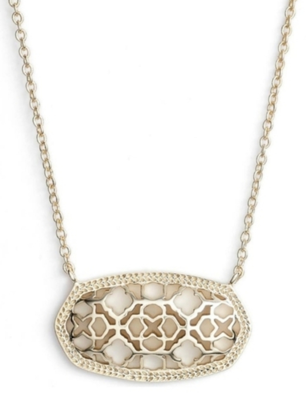 Kendra Scott Gold Filigree Pendant Necklace - NWT